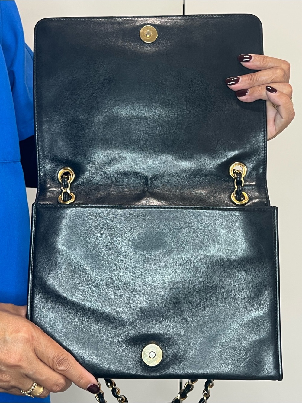 Chanel Gold Chain Matelasse Lambskin Shoulder Bag - Picture 9 of 16